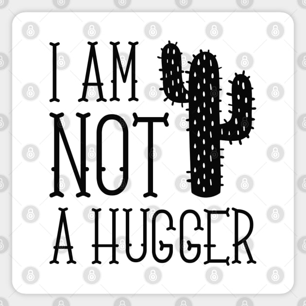 I Am Not A Hugger Sticker by LuckyFoxDesigns